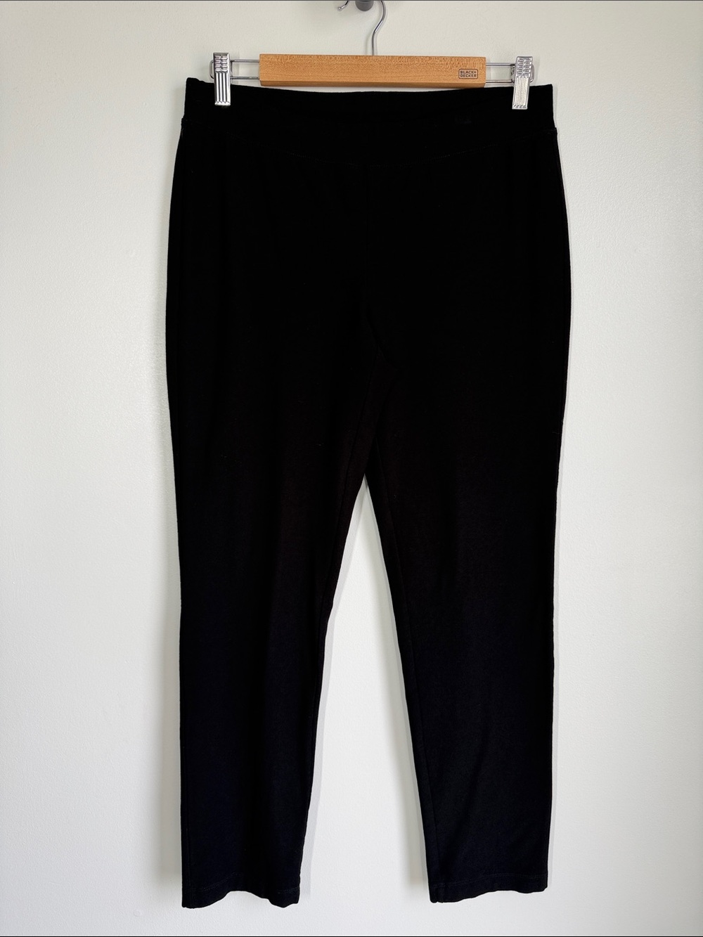 Eileen Fisher Black Straight-Leg Ponte Pants